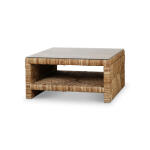 Tuscan Rush Coffee Table W/ Tempered Glass