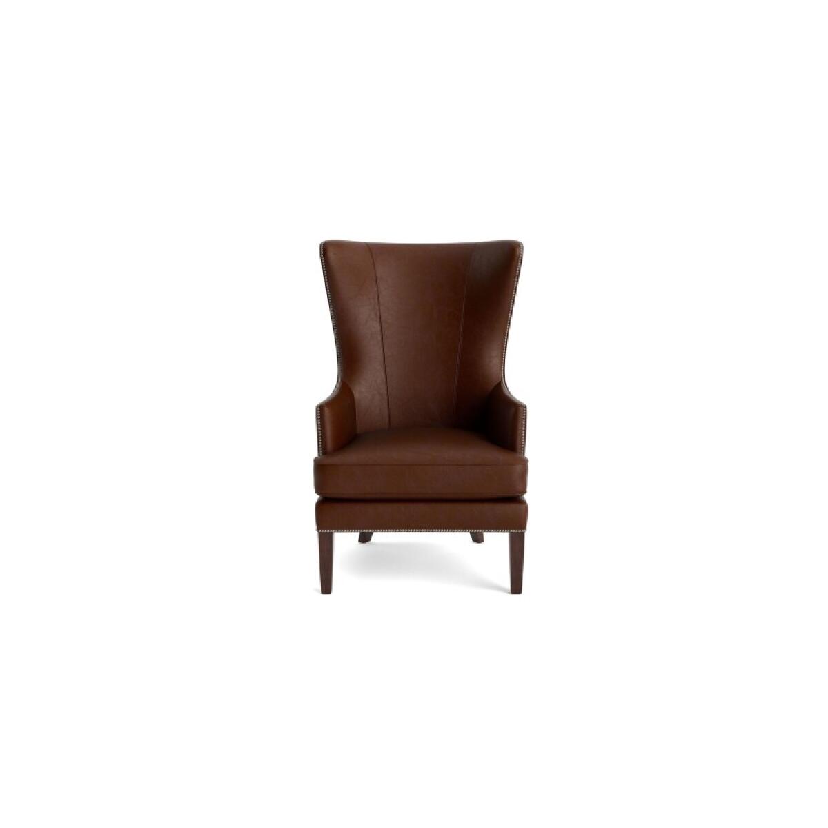Whitney Leather Wingback Accent Chair Chairs Bassett Furniture 2 Whitney Leather Wingback Accent Chair Chairs Bassett Furniture 2