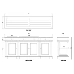 Roosevelt 4 Door 3 Drawer Sideboard - Image 7