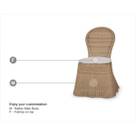 Newport Rattan Dining Chair Chairs & Benches Blue 22