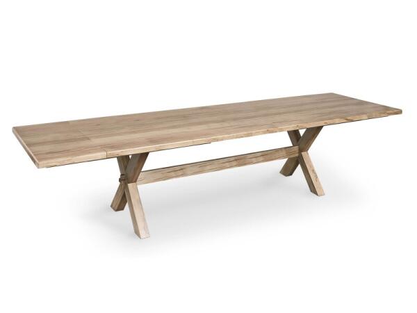 Crossbuck Dining Table with Extendable Leaves Dining Tables Bassett Furniture