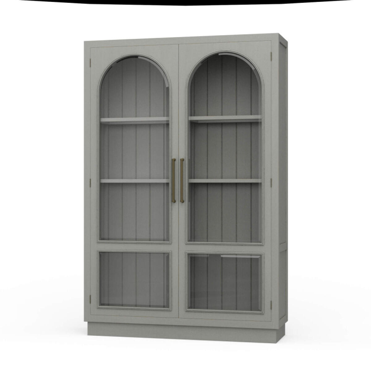 f37fc45e9271e1d3d34c19f57e136634 Vannes 2 Door Display Cabinet W/ Glass Shelves - Image 1