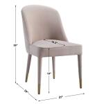 Brie Armless Chair, Champagne, 2 Per Box, Priced Each - Image 10