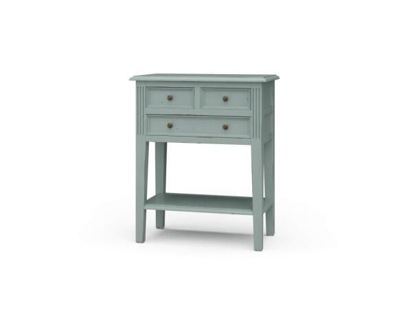 Eton 3 Drawer Side Table Chairside Tables Blue