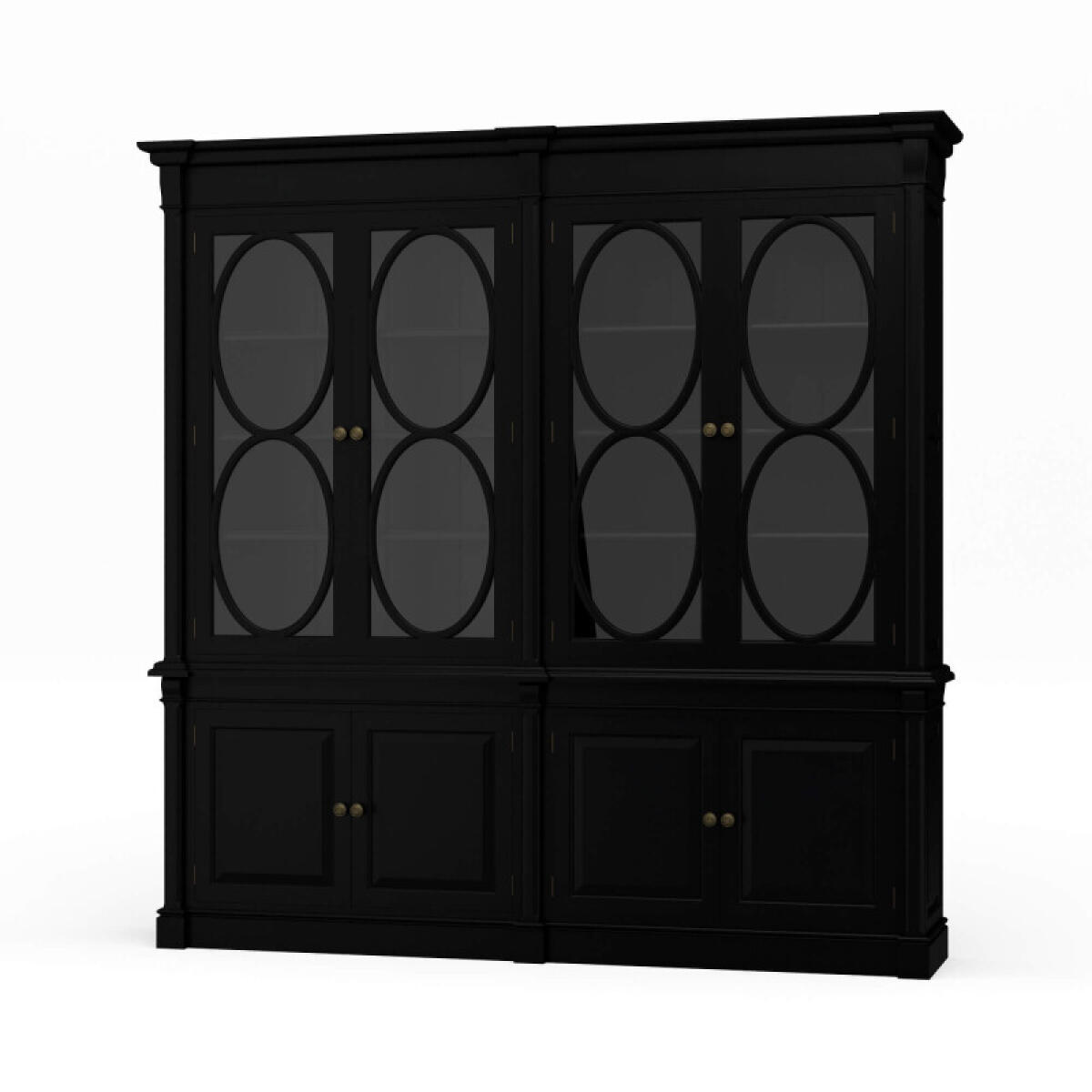 f3c62cd459eb3d294349a2d9ef0829e8 Fiona 2 Piece Display Cabinet W/ Glass Shelves - Image 1