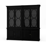 Fiona 2 Piece Display Cabinet W/ Glass Shelves