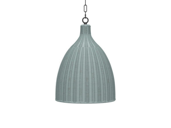 Hampton Rattan Pendant Small Lighting Blue
