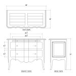 Monaco 2 Drawer Dresser - Image 4
