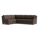 Ellery Leather Roll Arm L-Shaped Sectional