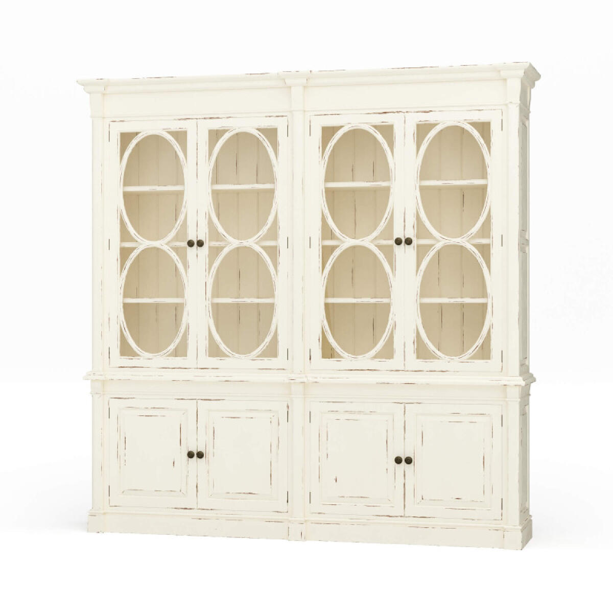 f3f62f57f4deebf38075a09261247a20 Fiona 2 Piece Display Cabinet W/ Glass Shelves - Image 1