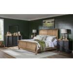 Complete Sleigh Bed 6/6 King Beds Barnwood Oak 14