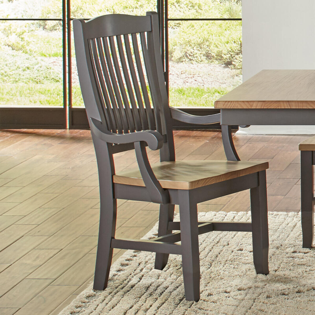 f49f2a952a7346b7d111b474b652efee Port Townsend Slatback Arm Chair - POTSP266K - Image 1