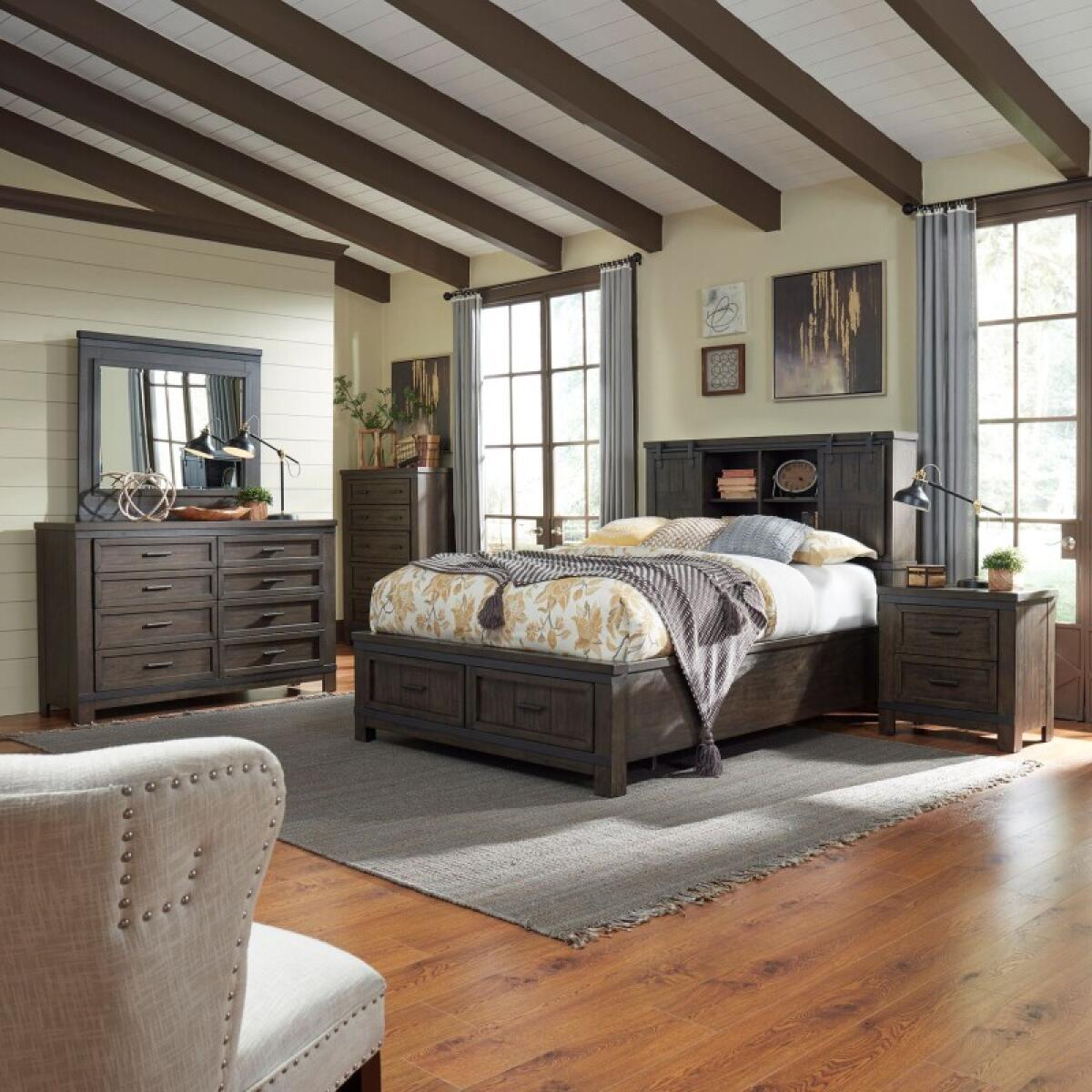 Thornwood Hills Queen Bookcase Bed, Dresser & Mirror, Chest, Night Stand Bedroom Sets Bedroom Sets 2 Thornwood Hills Queen Bookcase Bed, Dresser & Mirror, Chest, Night Stand Bedroom Sets Bedroom Sets 2