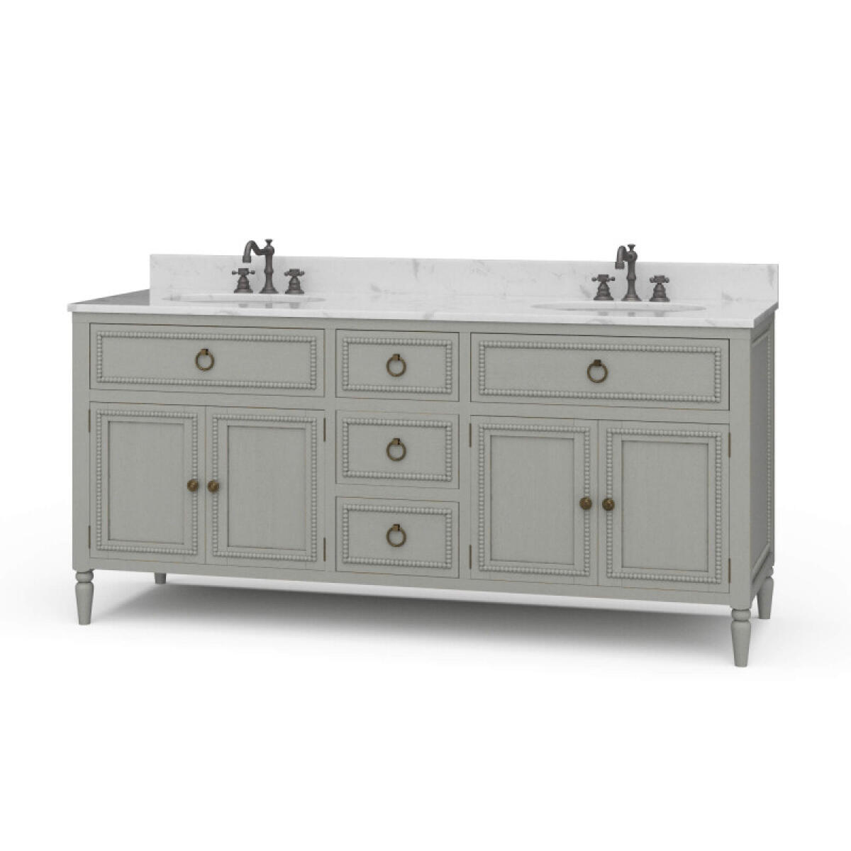 f4cfdf2ea991f4a6a149d21c9ae9132a Cholet Double Vanity W/ Sink & Marble Top - Image 1