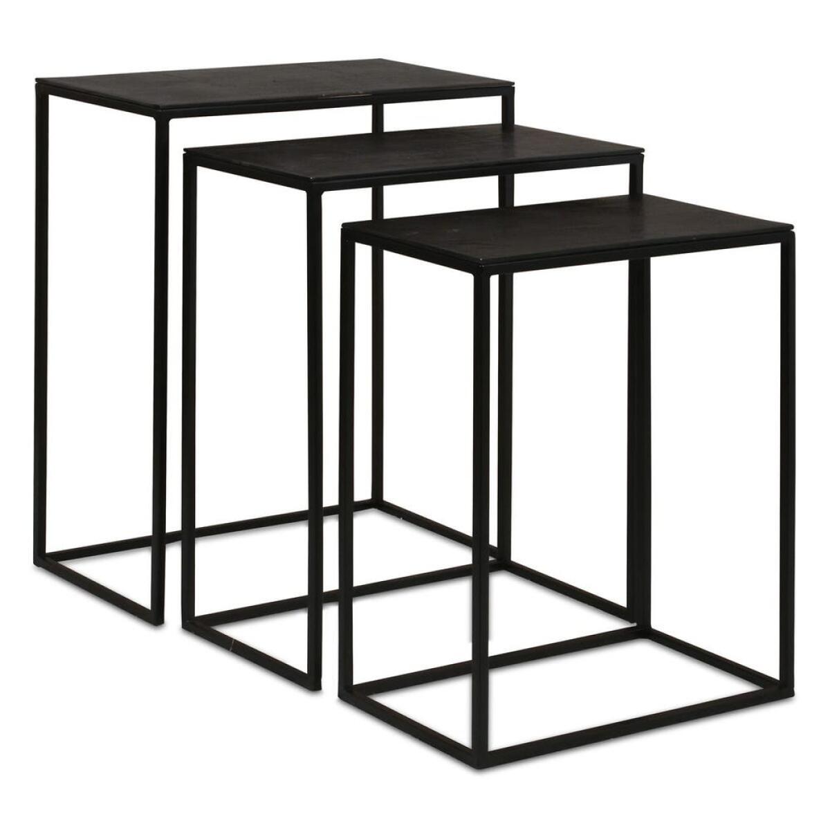 f4d8a32a1ddb1af5f1e51dc79e88b827 Coreene Nesting Tables, Black, S/3 - Image 1