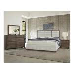 Crafted Oak by Ben & Erin Napier Erin’s Upholstered Bed – Oatmeal Fabric Beds Aged Grey 13
