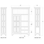 Aries Kitchen Single Door Cupboard Dining Storage Bramble 22