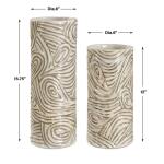 Timber Swirl Vases, S/2 - Image 5