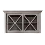 Ocean Isle Hutch Dining Storage Antique White w/ Weathered Pine 11