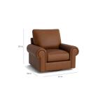 True Custom™ True CustomÂ® Leather Large Panel Arm Swivel Chair Chairs Bassett Furniture 9