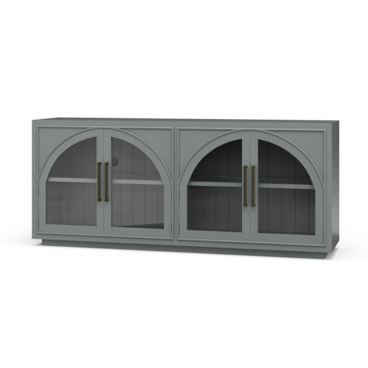f60b341e338b12fb044c9b976ccdc14a Vannes 4 Door Sideboard W/ Glass Shelves - Image 1