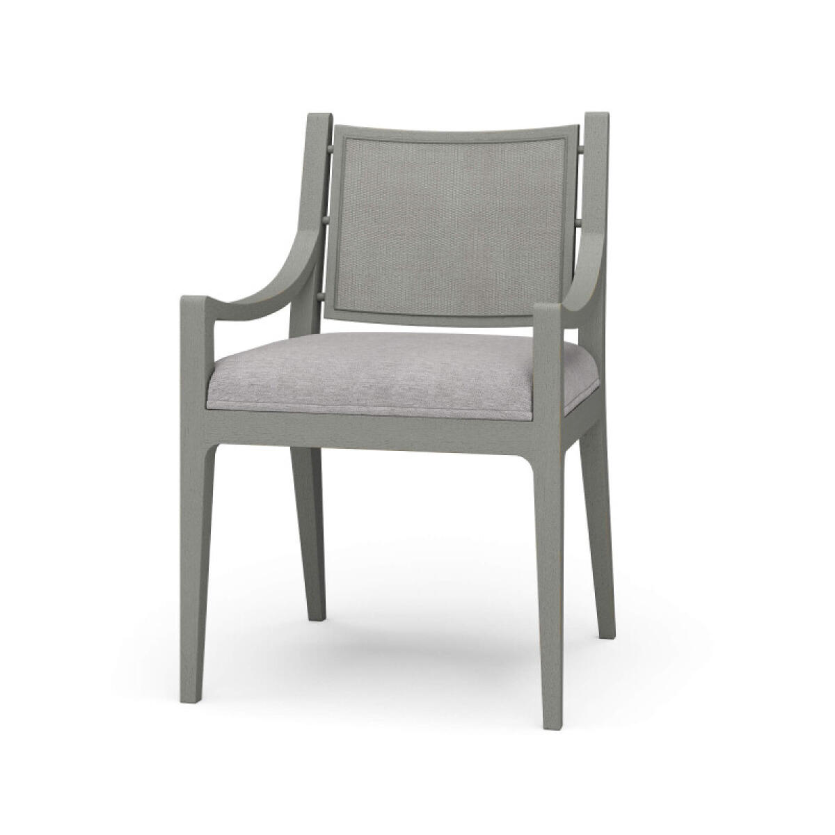 f61494dce976abc27309eb94e00a0cf2 Milano Dining Chair W/ Upholstered Seat & Rattan Back - Image 1