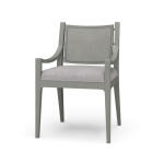Milano Dining Chair W/ Upholstered Seat & Rattan Back