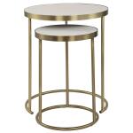Aragon Nesting Tables, S/2, White - Image 6