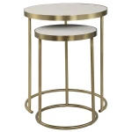 Aragon Nesting Tables, S/2, White - Image 5