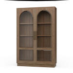 Vannes 2 Door Display Cabinet W/ Glass Shelves