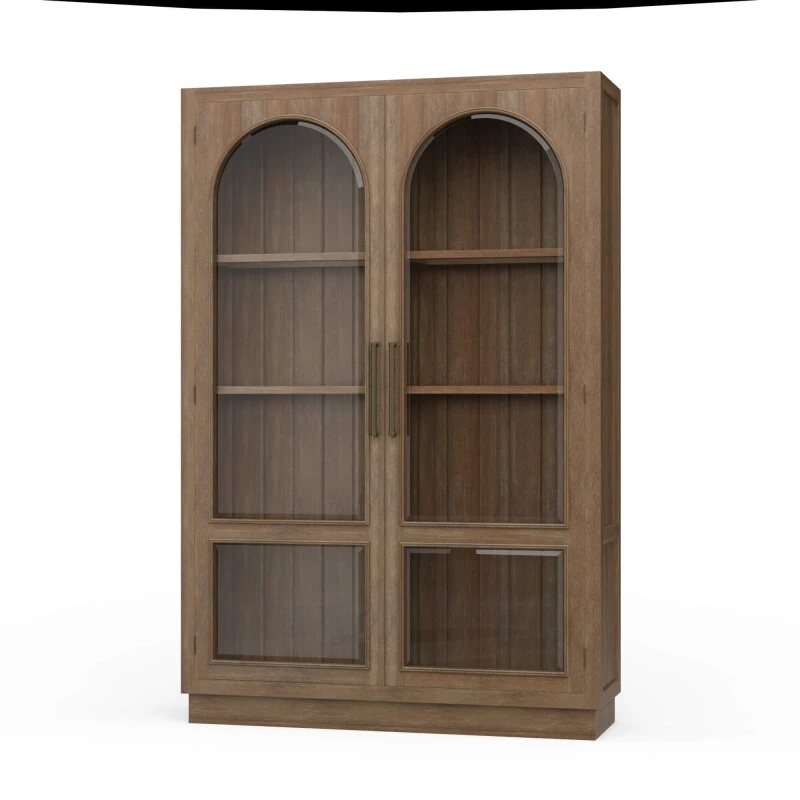 f6a174ce418f3b42c194f227e920a679 Vannes 2 Door Display Cabinet W/ Glass Shelves - Image 1