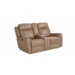 Douglas Leather Power Reclining Loveseat with Center Console - Image 5