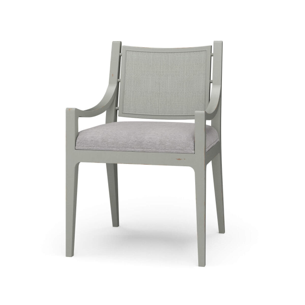 f6b215ed69289dc1a0c606e0af47dad4 Milano Dining Chair W/ Upholstered Seat & Rattan Back - Image 1