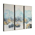 Crashing Waves Hand Painted Canvases, S/3 Art Art 14