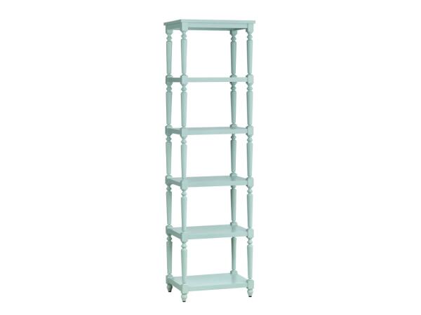 Evermore 5 Shelf Turquoise Etagere Bookcases Blue