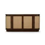 Dakota Oval 4 Door Sideboard W/ Rattan Panels - Image 5