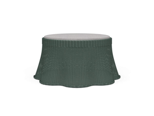 Newport Rattan Ottoman W/ Cushion Ottomans & Poufs Bramble