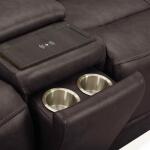 Carrington Loveseat w/Console P3 & ZG – Dark Brown Loveseats Brown 20