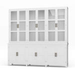 Madrone 12 Door Display Cabinet W/ Glass Shelves