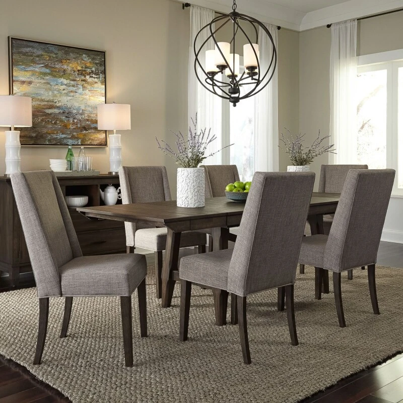 f7415af67176487081f8befb3c9f648f Double Bridge Opt 7 Piece Trestle Table Set - Image 1
