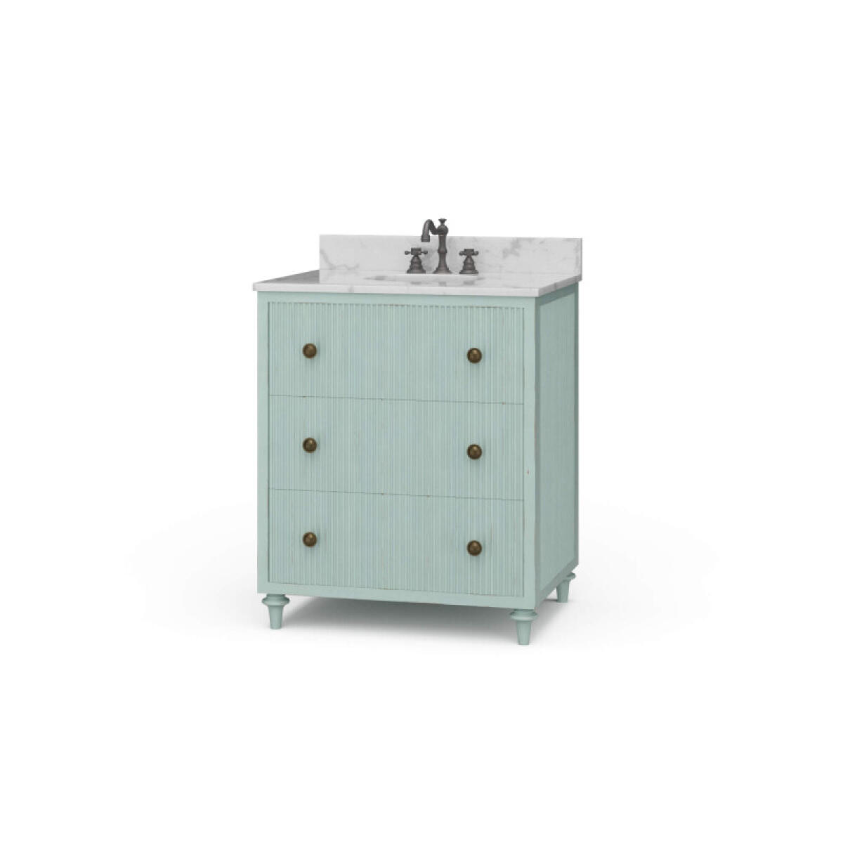 f77437e422c789327117b6ab53ce63e5 Kraton Single Vanity W/ Sink & Marble Top - Image 1