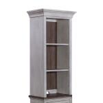 Ocean Isle Right Pier Top Entertainment Stands Antique White w/ Weathered Pine 10