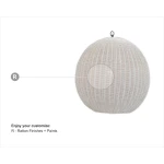 Ball Rattan Pendant Lighting Azure Shiny 10