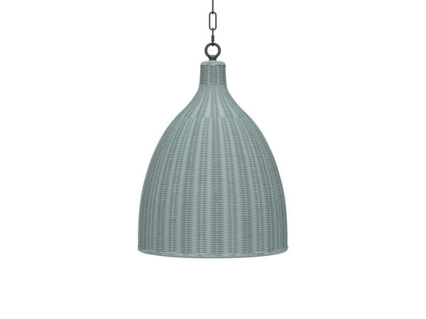 Hampton Rattan Pendant Small Lighting Blue