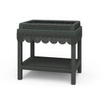 Scallop Rattan Side Table W/ Tray Chairside Tables Bramble 13