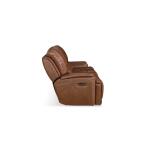 Burlington Leather Power Reclining Loveseat Recliners Bassett Furniture 11