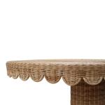 Scalloped Round Rattan Dining Table 48'' - Image 2