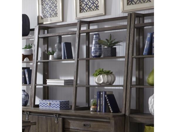Stone Brook Credenza Hutch Office Storage Brown