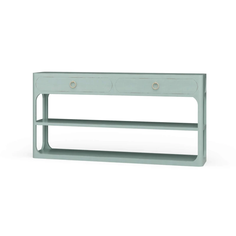 f81a7309782746f55cfbda23627a63e3 Corte Open Console Table W/ 2 Drawers - Image 1