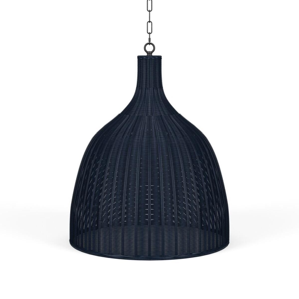 Hampton Rattan Pendant Large Lighting Blue 2 Hampton Rattan Pendant Large Lighting Blue 2